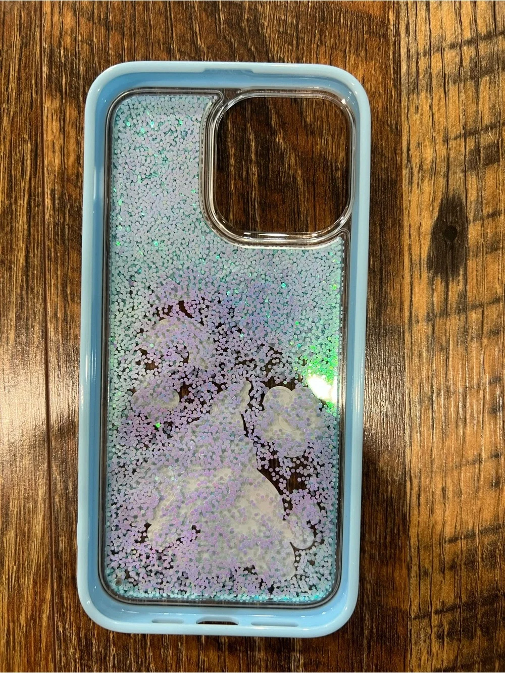 Disney Stitch Glitter Blue Phone Case - IPhone 13 pro max